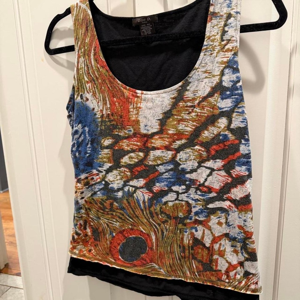 Zoe D multicolored tank top